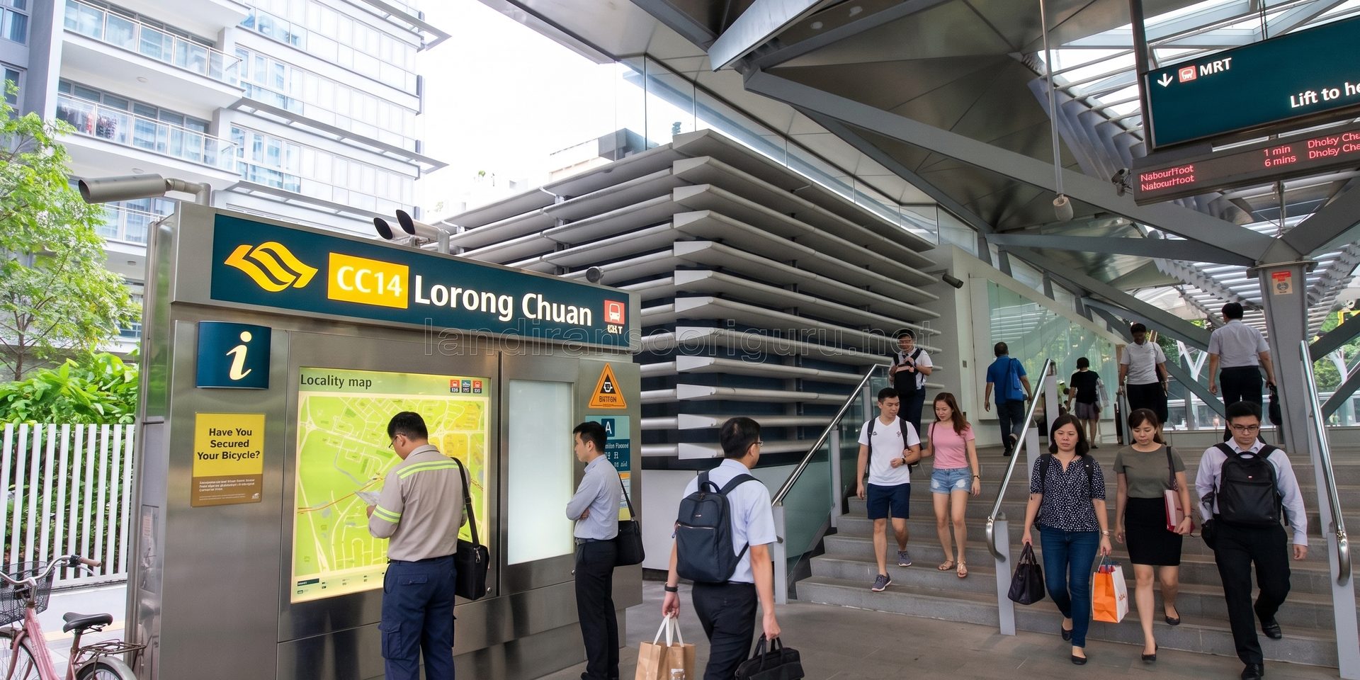 Lorong Chuan MRT station (CC14) on the Circle Line, near One Chuan Grove